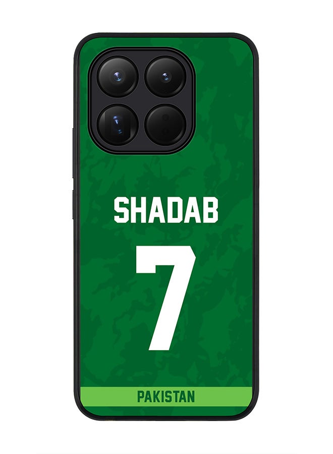 For Xiaomi 15T Case,Slim fit Camera Protection, Shockproof Thin Phone cover  - Pakistan Shadab Khan, Jersey No 7